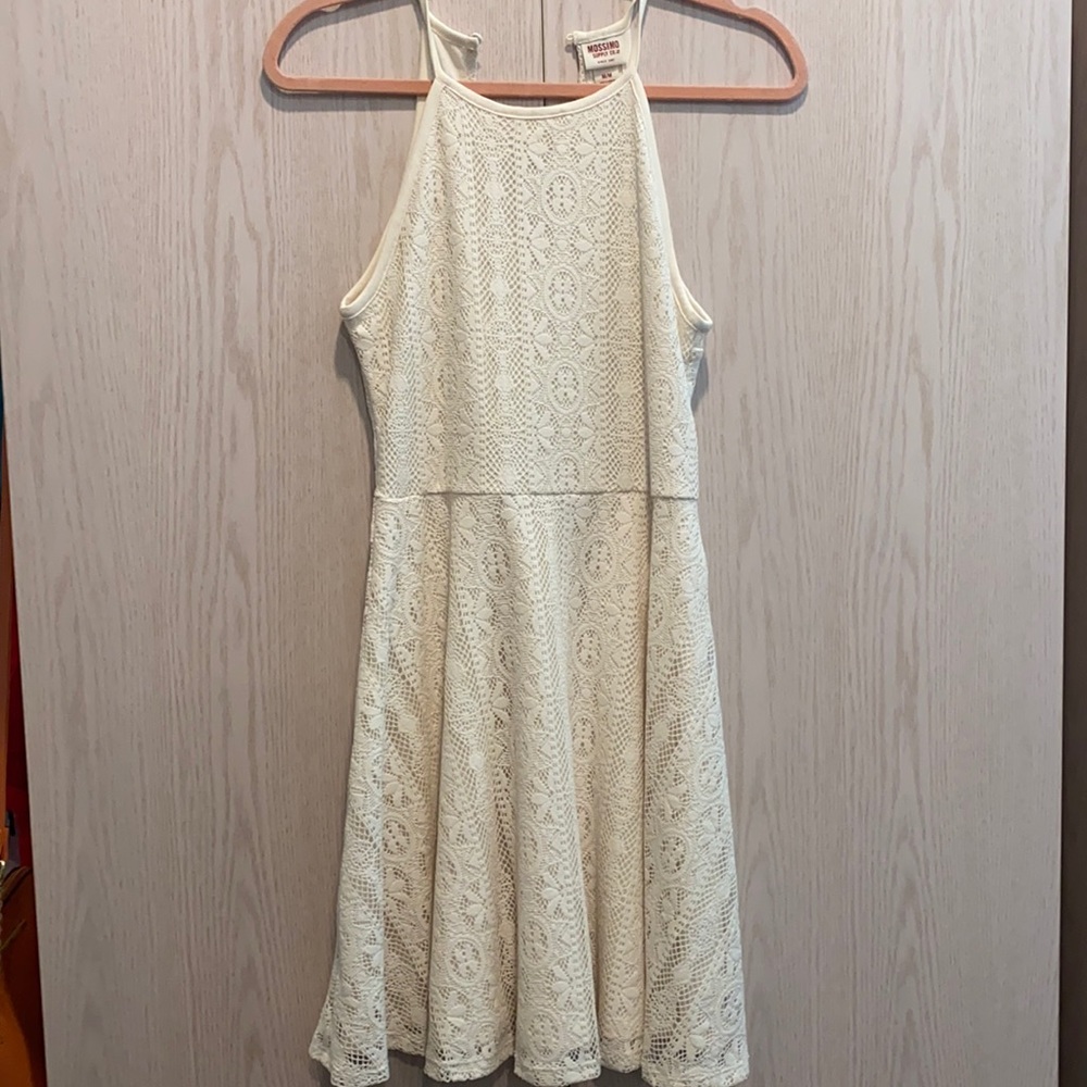 Simple, elegant, lace white dress